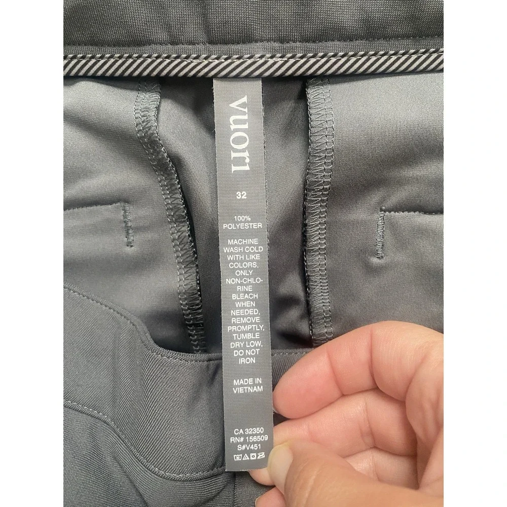 Vuori Pants Mens Meta Cargo Comfort Stretch V451 Grey 34x29 Ankle Work Capsule